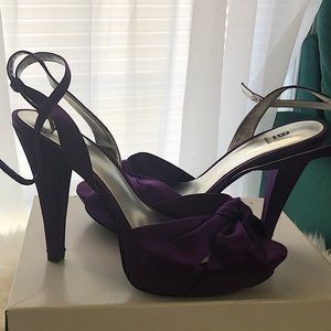 Bakers plum platform heels.